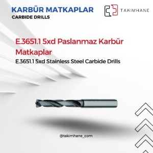E.3651.1 5xD Paslanmaz Karbür Matkaplar kategorisi için resim
