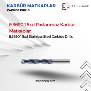 E.3690.1 5xD Paslanmaz Karbür Matkaplar kategorisi için resim